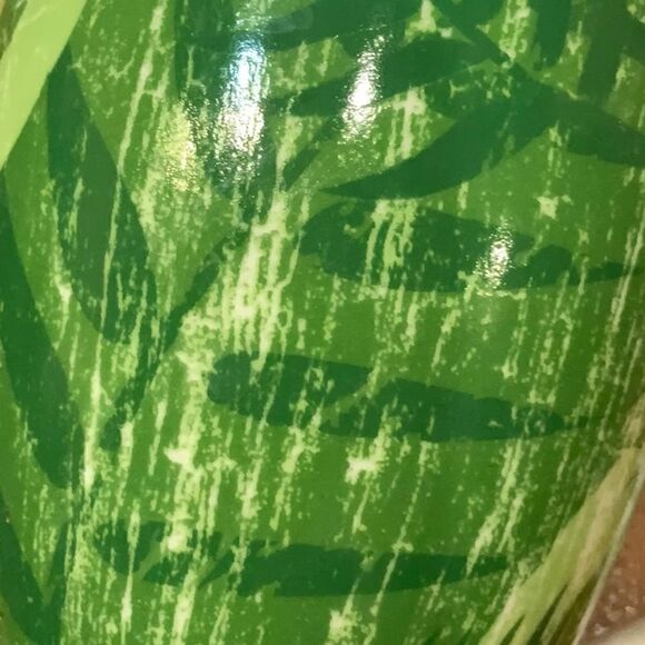 Starbucks 2006 coffee cup mug green white fern leaf handle and body 14 Oz - Picture 6 of 12